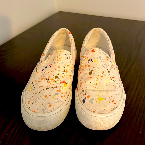 Madewell Sidewalk Slip-On Sneakers in Paint Spattered Recycled Canvas - Picture 2 of 4